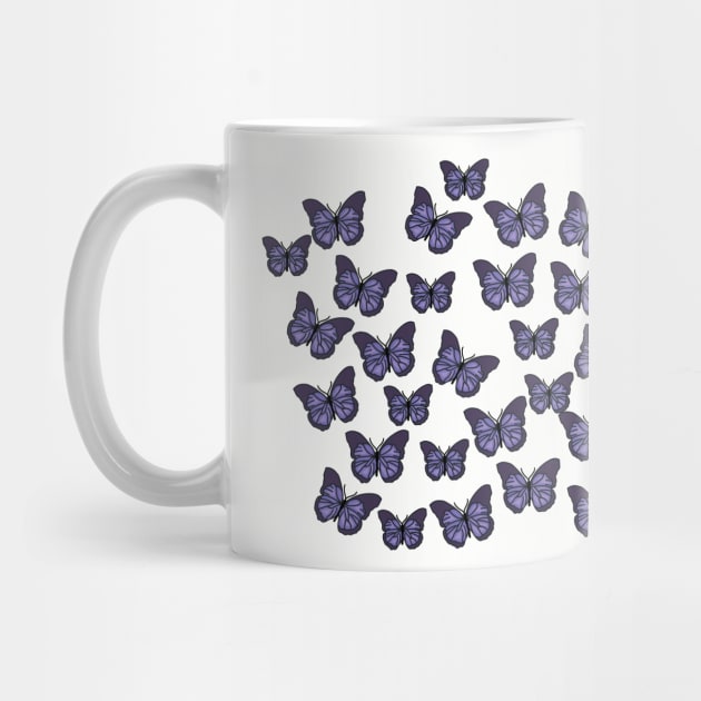 Aesthetic Purple Butterflies by courtneylgraben